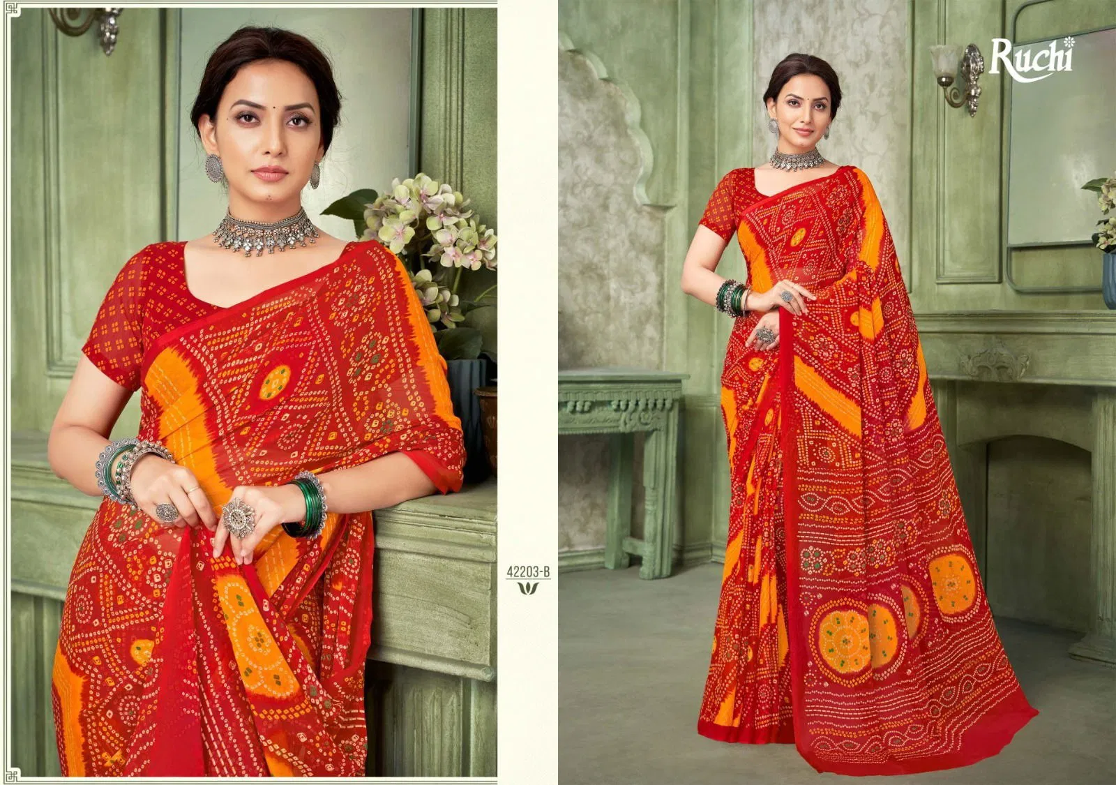 Star Chiffon Vol 193 By Ruchi Chiffon Saree Wholesale Online